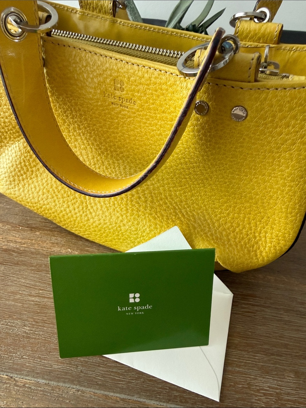Kate Spade Yellow Pebbled Leather Hand Bag